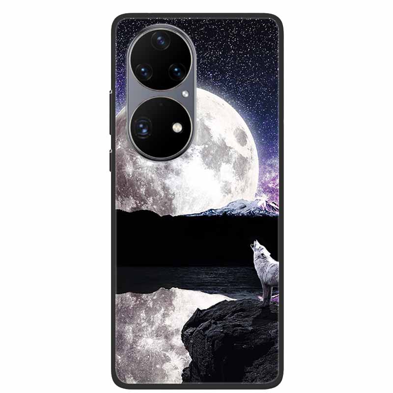 Para Huawei P50 Pro Funda P50E Resistente a Golpes Suave Silicona Funda de Teléfono Para Huawei P50Pro Cubierta Trasera P 50 Lujo Protectora TPU Coque