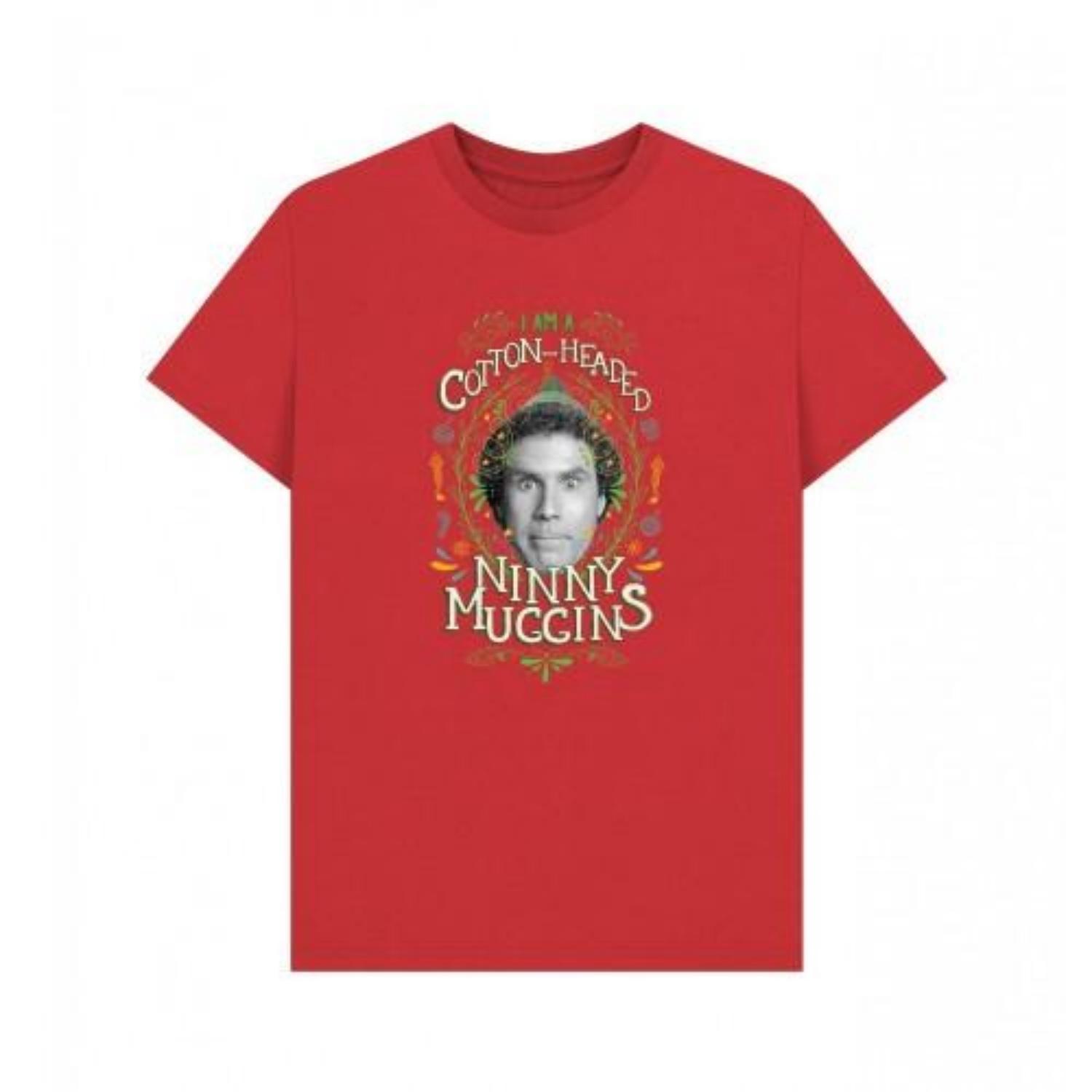 Elf Unisex Adult Cotton Headed Ninny Muggins T-Shirt XXXXL