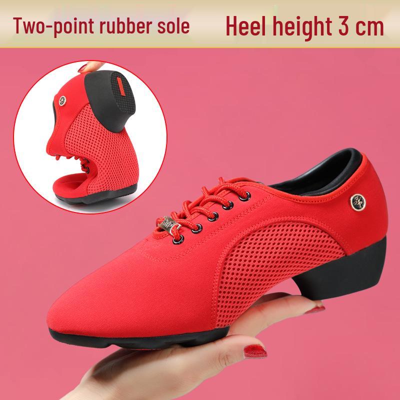 

Женские профессиональные туфли на низком каблуке для латиноамериканских танцев и тренировок - Мягкая подошва 34