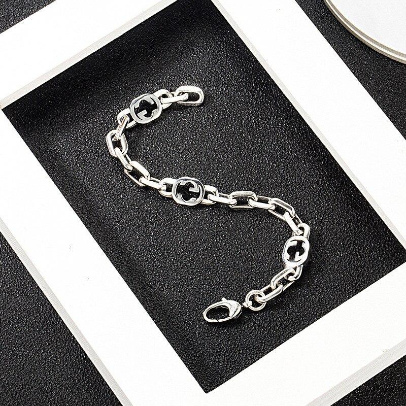European And American Popular  Sterling Color Bracelets Letter Bracelets Stylish Stylish Men And Women Couple BraceletFashion Bracelets