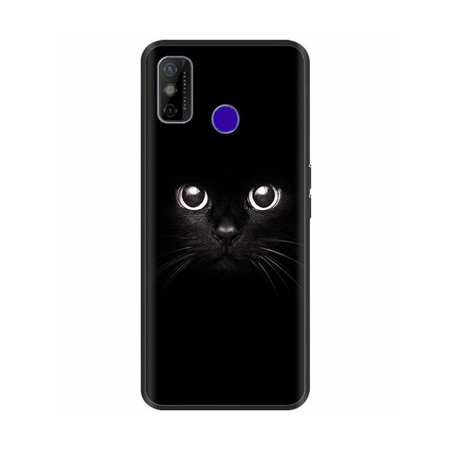 Pentru Tecno Spark 6 Go Husă pentru telefon Husa din silicon moale de desene animate pentru Tecno Spark 6 Go Spark6 Go Negru Tpu Bara de protecție drăguță de desene animate