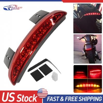 Red Motorcycle Bobber Chopper Cafe Racer LED Rear Turn Signal Brake Tail Light