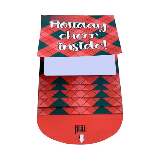 Christmas Gift Card Booklet Handmade Merry Christmas Gift Card Book Pull-out Design DIY Wow Card Holder Keepsake Gift for Holiday Xmas Party