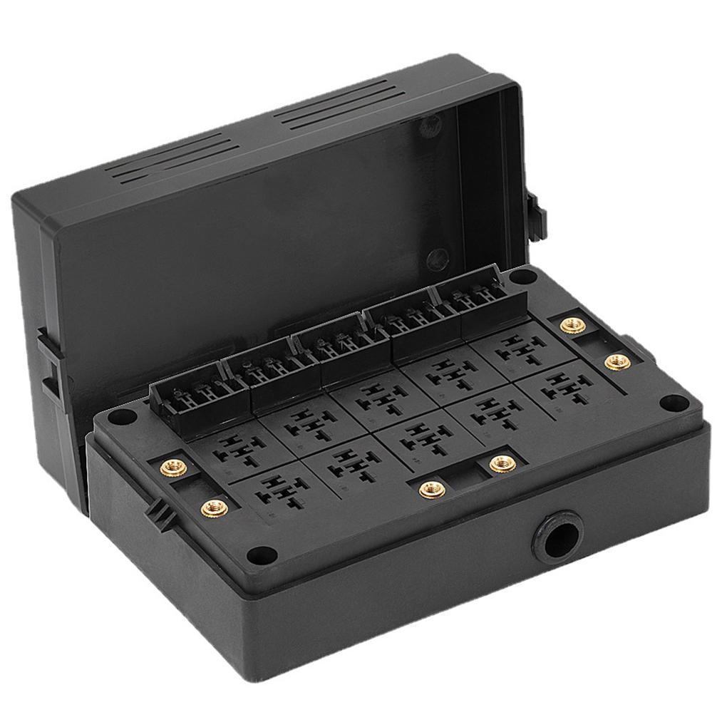 12V bil relé stikkontakt boks 15-veis blad sikringsholder for biler Marine Central Electric Multi-Channel Universal Engine