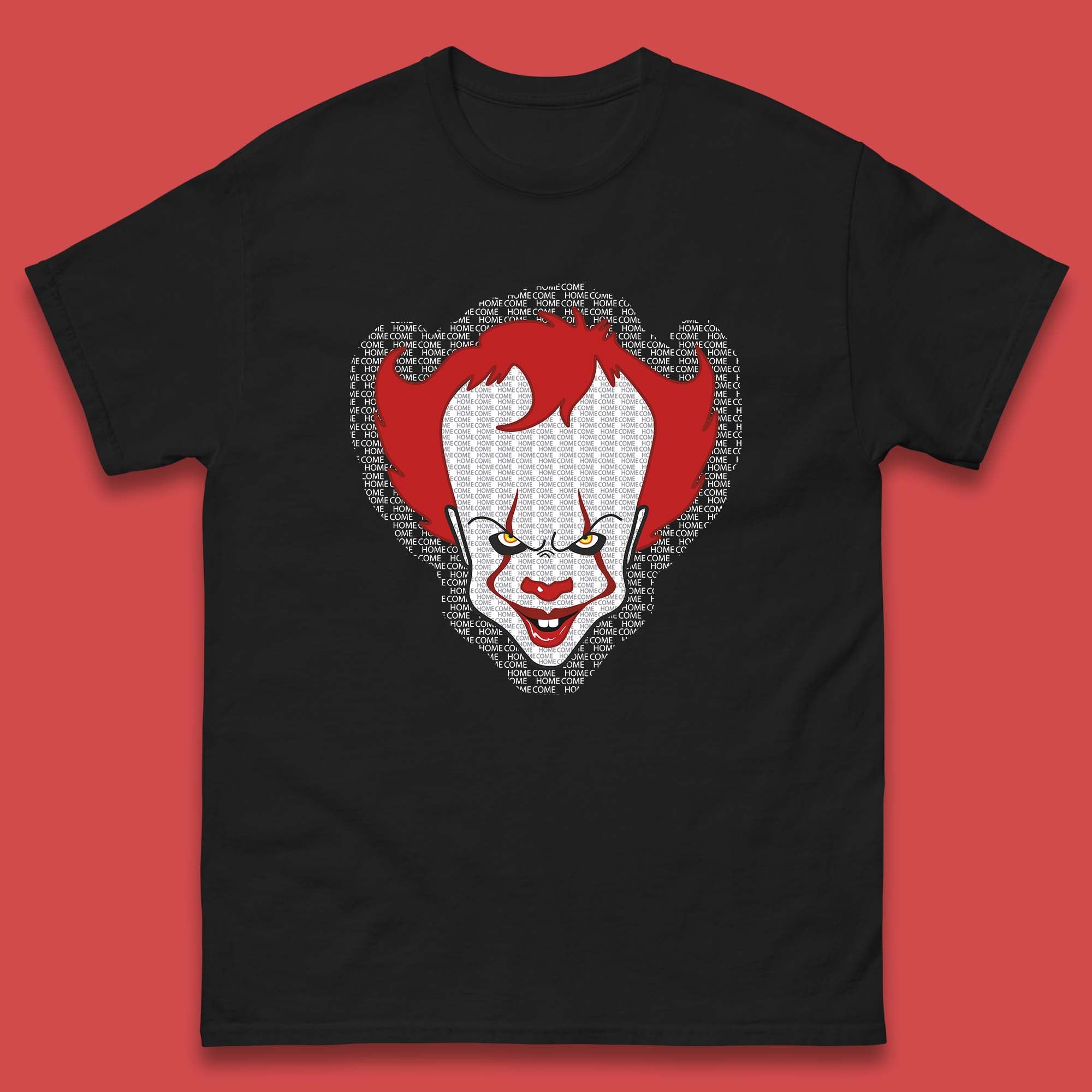 Come Home IT Pennywise Clown Halloween Mens T Shirt Womens Tops Tees 2XL