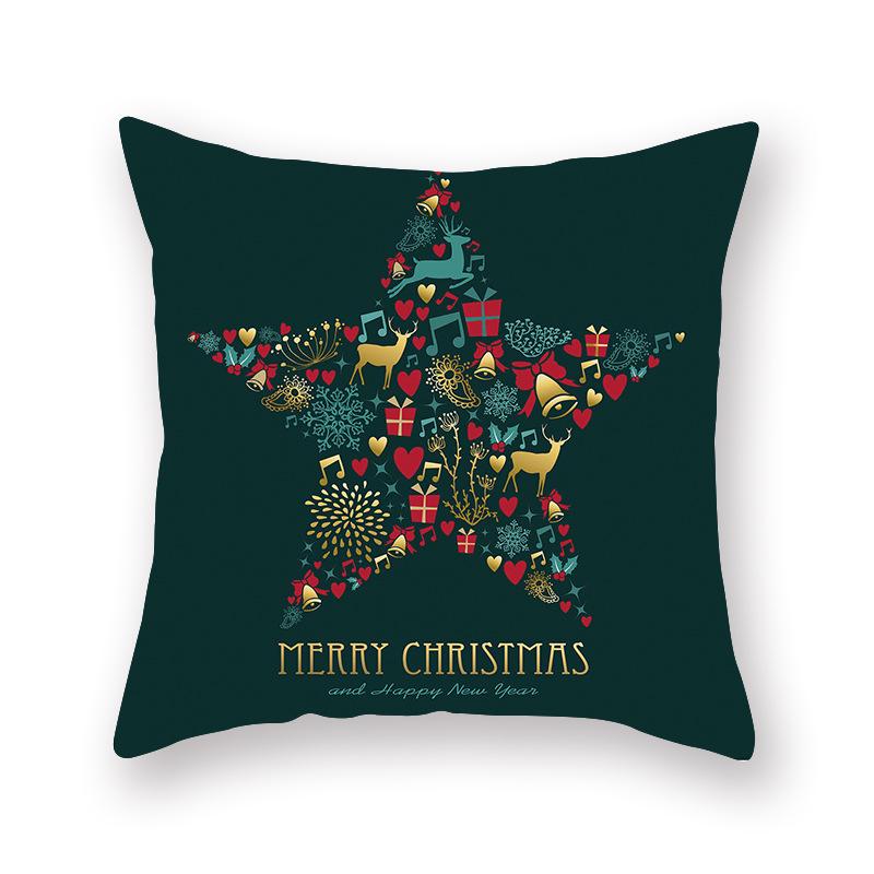 New Christmas Red and Green Pillowcases Printed Sofa Cushions New Home Christmas Pillowcases