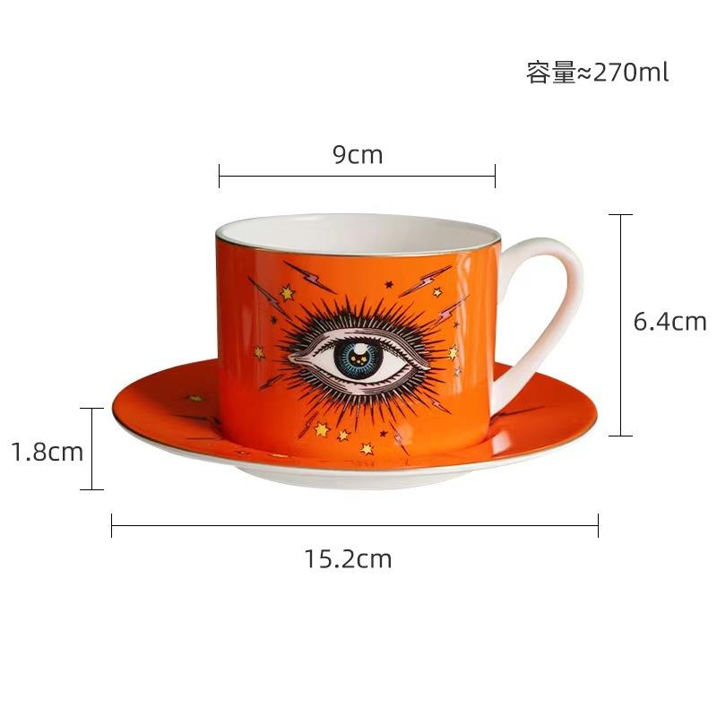 

Кружка New Eyes, кофейная чашка, набор посуды, керамическая чашка для воды, европейская креативная бытовая посуда, чашка для послеобеденного чая 270ml