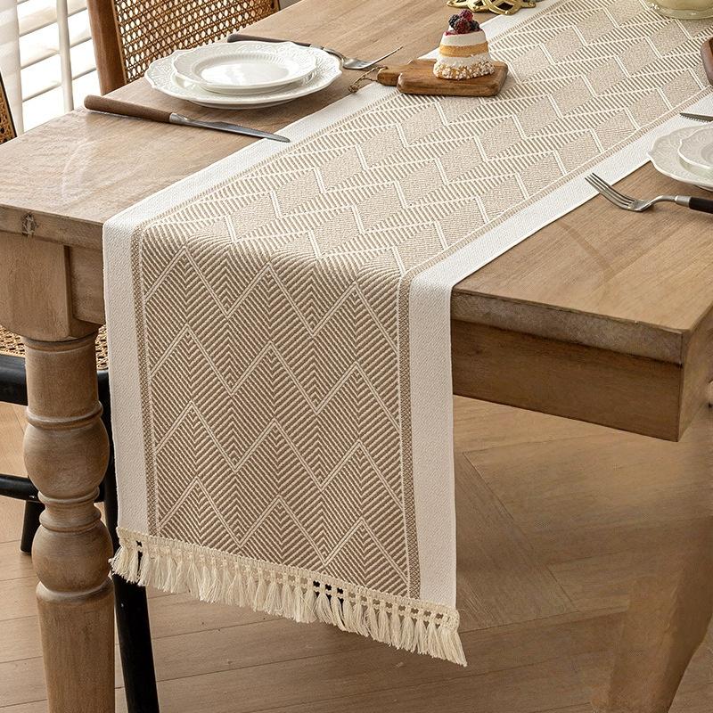 1 st Bordslinne Bordslöpare Nordisk Enkel Matsalsduk Lång Tyg Skänköverdrag Sjal Dekorativ Ny Bordsduk