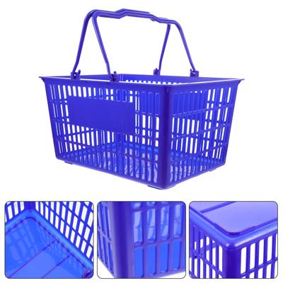 1Pcs Plastic Handheld Storage Basket Practical Shopping Basket for Supermarket Mall Grocery Vegetable Sundries Organizer