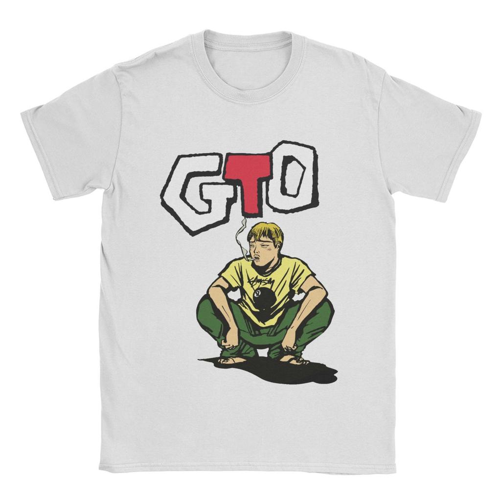 Men T-Shirts GTO Great Teacher Onizuka Humor Cotton Tee Shirt Short Sleeve T Shirt Round Collar Clothes Plus Size