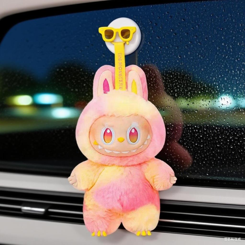 New 3.0 Labubu, Highquality The Third Gen Car Charm - Forest Elf Vinyl Auto Ornament, Mirror/Dashboard Decor, Gifts, Safe Decorpendant for Car