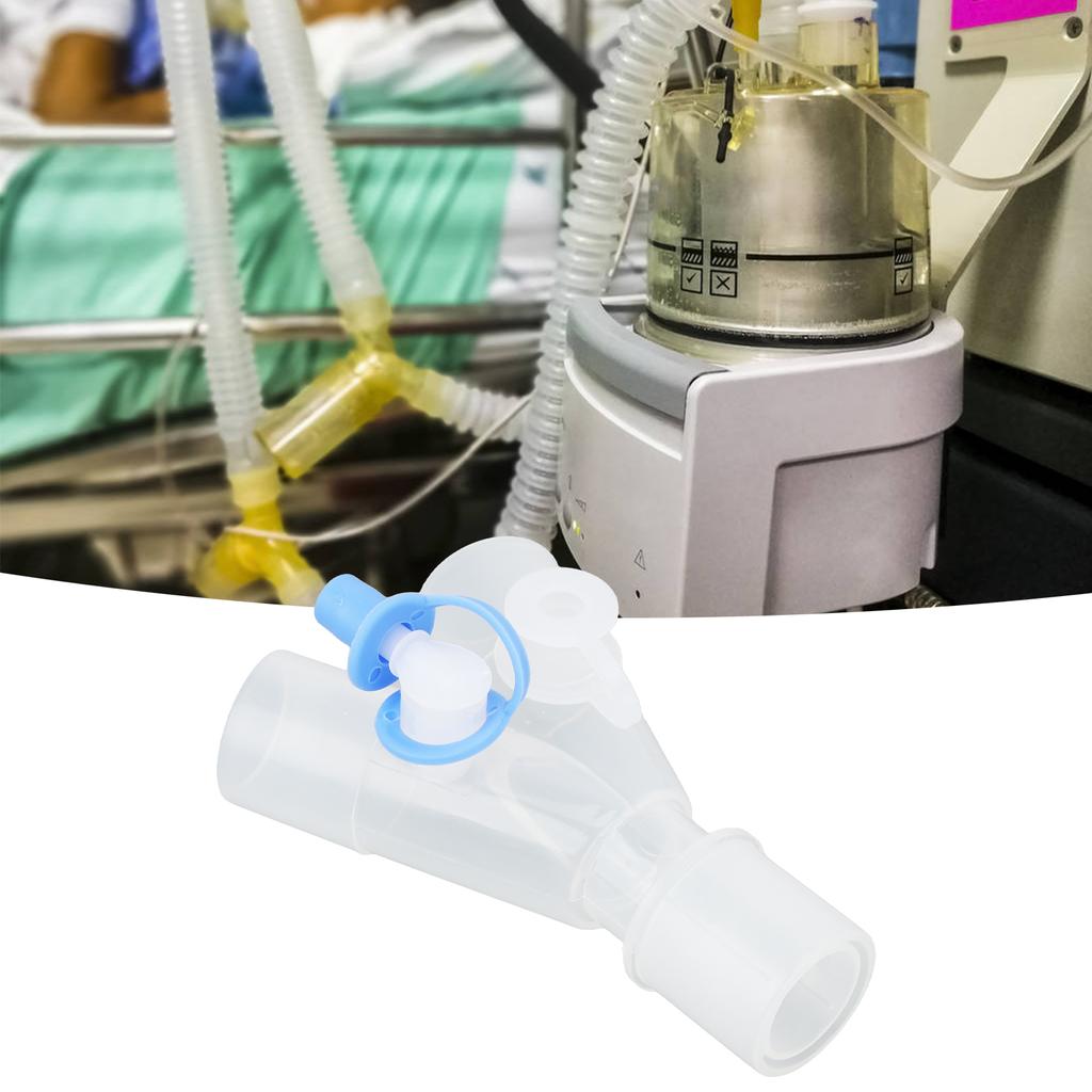 T-formad syrgasslangkoppling 2 hål återanvändbar lätt att rengöra för andningsmaskinslang