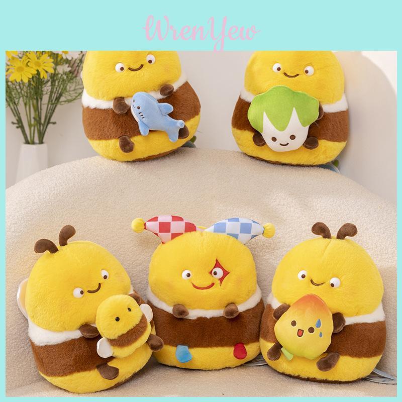 Entertaining And Cozy Plush Bee Figure Adorable Stuffed Animal Toy For Creative Play