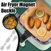 Forro Magnético para Air Fryer de Silicone com Fivela Magnética Para Papel Manteiga Air Fryer Magnético Universal de Grau Alimentício Flexível Fivela de Fixação do Forro