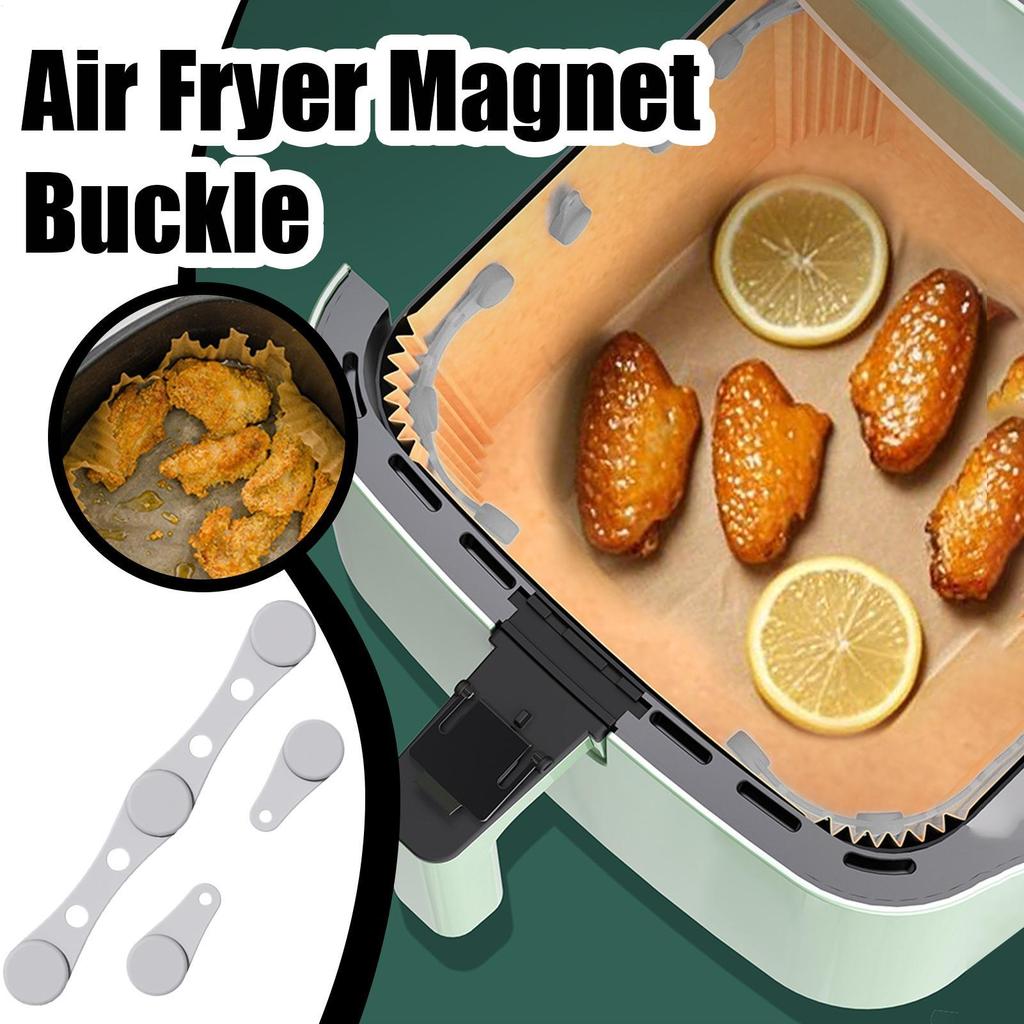 Silicone Air Fryer Liner Magnetic Buckle For Parchment Paper Air Fryer Magnetic universal foodgrade flexible Liner Fixing Buckle