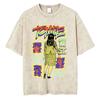 Anime Tomie Junji Ito Vintage Washed T-shirt Men Women Manga Horror Gothic Rock T Shirts Male Retro High Quality Cotton T-shirts