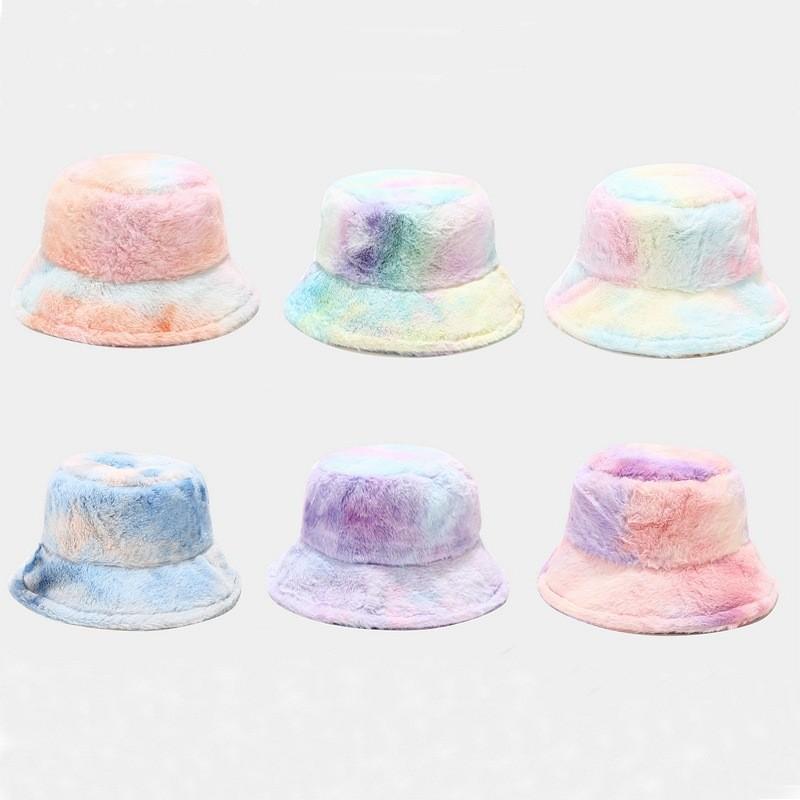Winter Rainbow Fleece Fisherman Cap For Girls With Windproof And Sunblock Features