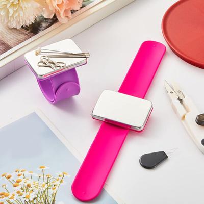 Silicone Magnetic Needle Wristband Multi-purpose Sewing Pin Pincushion Hair Clip Accessories Holder Clap Ring Sewing Accessories