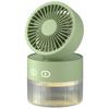 Portable Fan Air Humidifier 350ml Water Cooler Table Fan 1500mAh Usb Rechargeable Fan Essential Oil Diffuser Night Light Car Fan