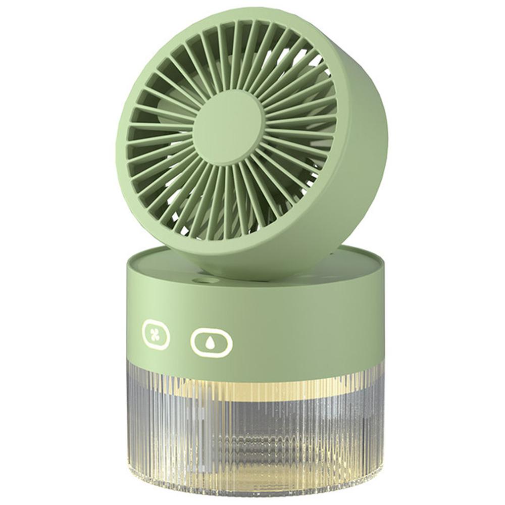 Portable Fan Air Humidifier 350ml Water Cooler Table Fan 1500mAh Usb Rechargeable Fan Essential Oil Diffuser Night Light Car Fan