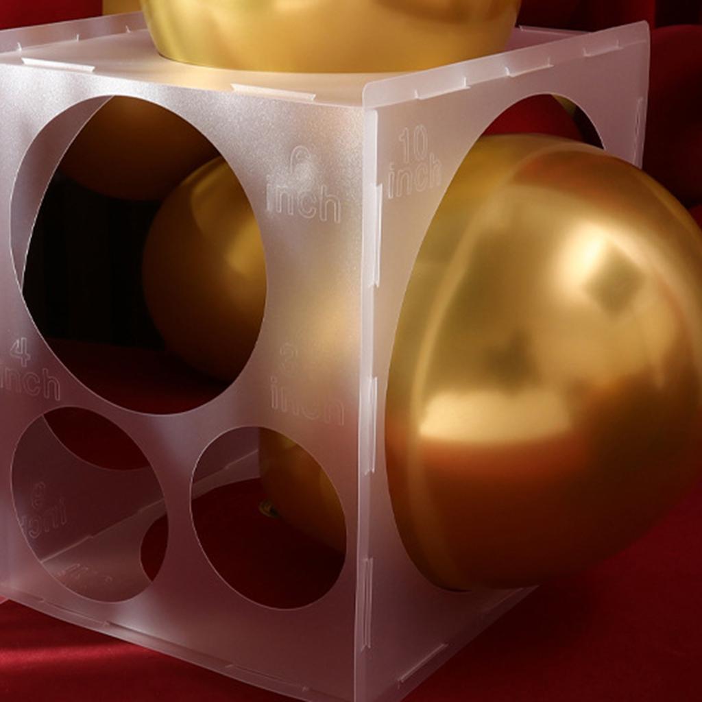 11 Holes Balloon Sizer Box 2-10Inch Collapsible Balloons Measurement Tool for Balloon Arches Columns Balloon Decoration