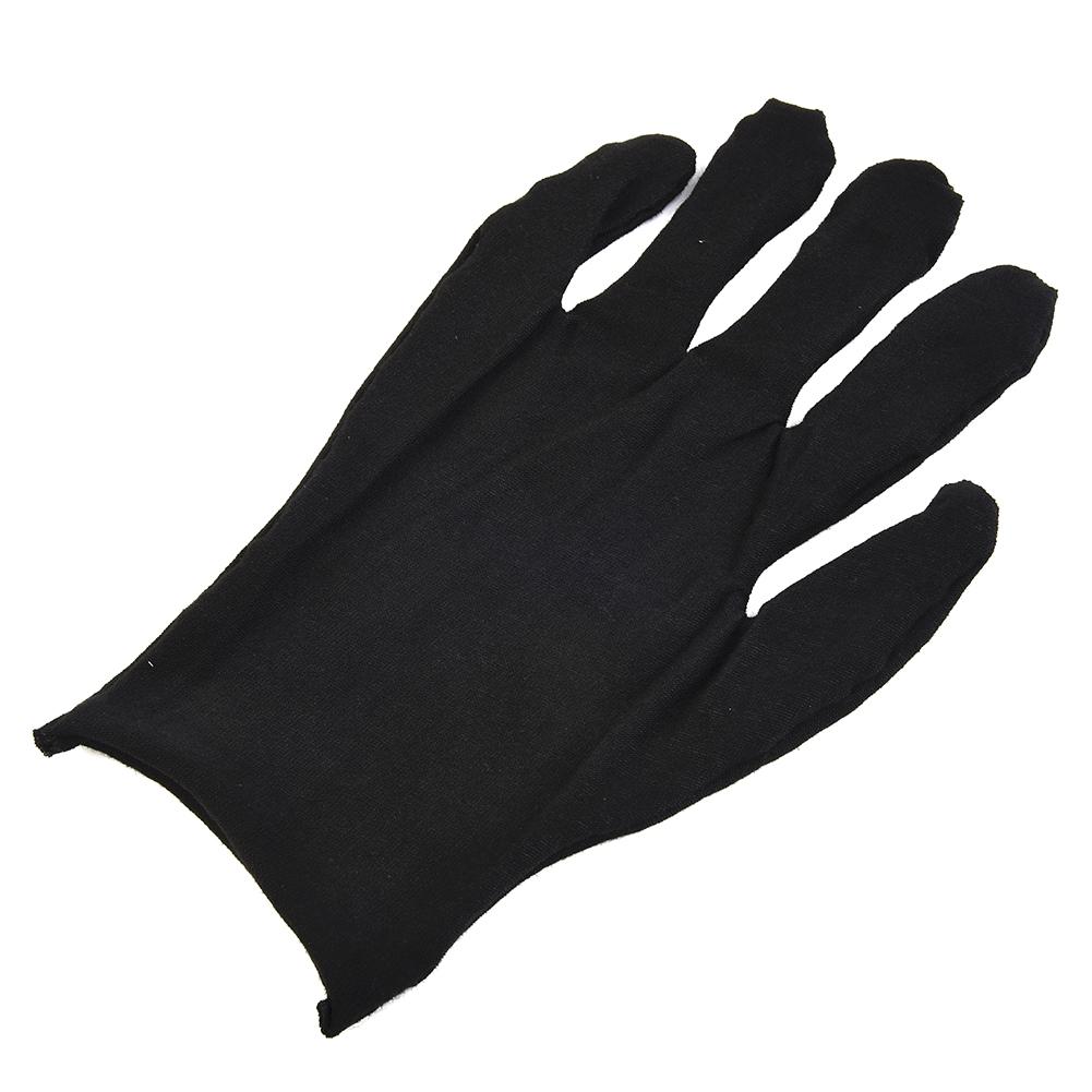 12 Pairs Black Cotton Gloves Soft Large Sensitive Cleaning Dry Moisturizing Hand Protection Household Protective Gloves Kitchen