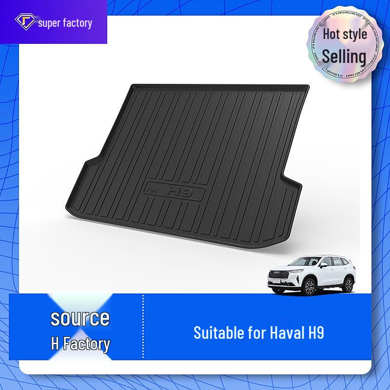 Waterproof, Wear-Resistant TPE Trunk Mat for Haval H9 - Fits Five- or Seven-Seater, Eco-Friendly One-Piece Design.