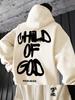 Unisex Hoodie Kind Gottes Psalm 23 Aufdruck Oversized Christian Streetwear Sweatshirt Lässiger Pullover mit langen Ärmeln Oberteile