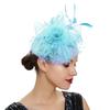 Feather Headpiece Women Mesh Hat Hair Band Headband Wedding Accessories Feather Headband Hat Party Hairpiece