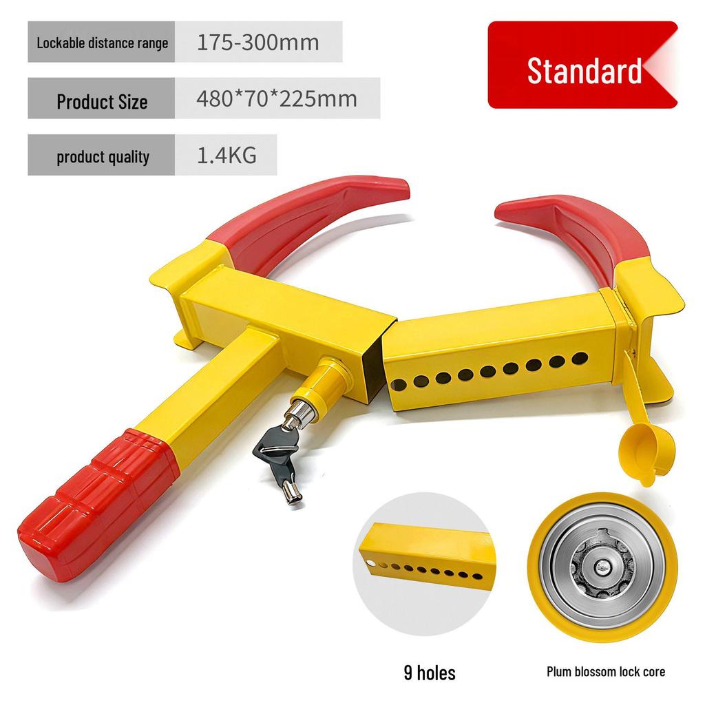 Retractable Universal Car Tire Lock Anti-theft Bull Horn Pliers
