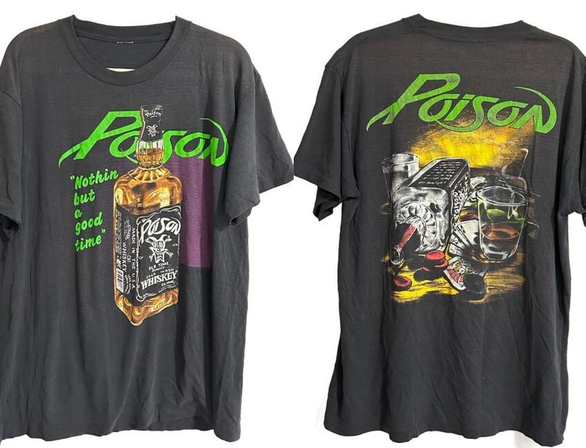 

Poison Nothin But A Good Time short sleeve black 2 side shirt KV29616 Unisex T-Shirt S