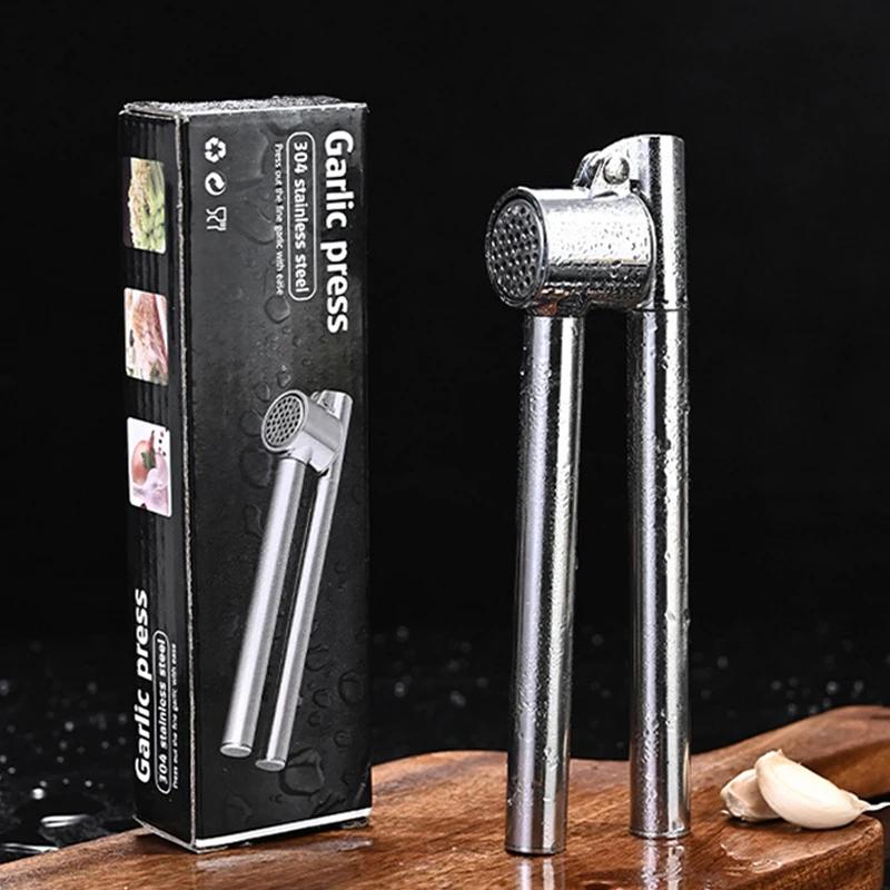 

Garlic Press Mincer Stainless Steel Garlic Crusher for Kitchen, Detachable, Extended Edition 7inch, Rust Proof, Kitchen Gadgets 18cm