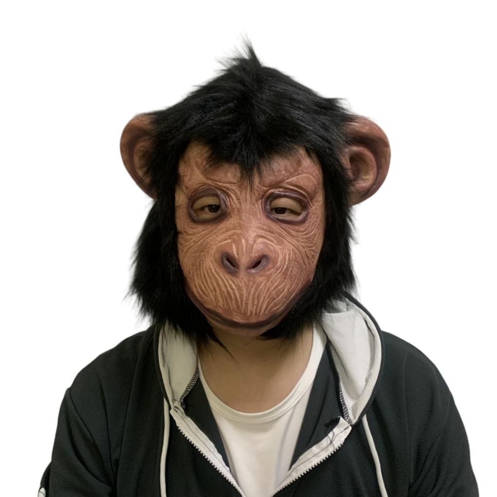 Lustige Internet-Promi-Streichmaske, Live-Streaming-Requisite, Halloween-Latex-Gorilla-Kopfbedeckung, gleicher Stil wie Deng Chao's