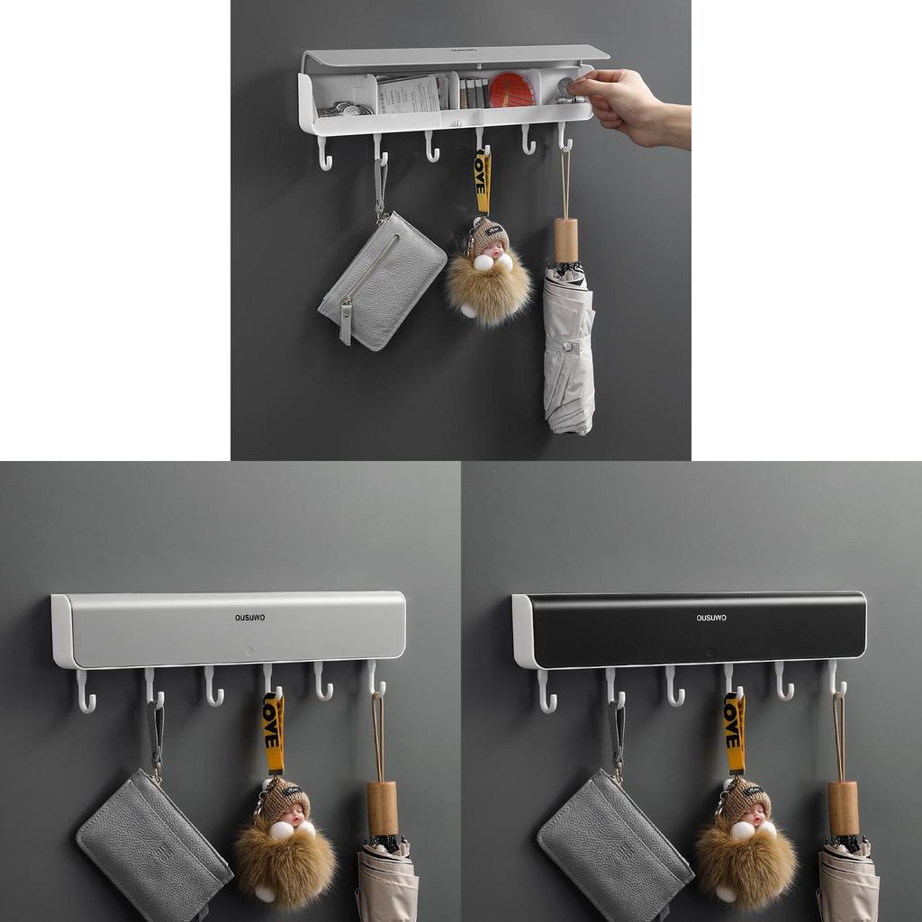 Modern Minimalist Wall Mount Door Hook With Abs Material For Bathroom And Toilet Storage