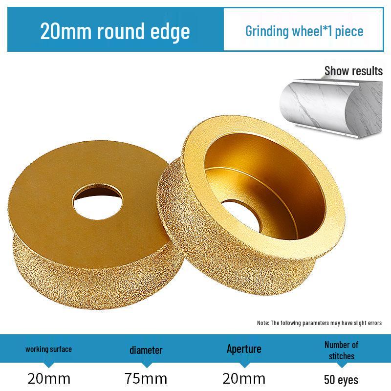 Stone Grinding Wheel for Marble & Granite: Chamfering, Grooving, Rounding, Arc Angle Grinder Head