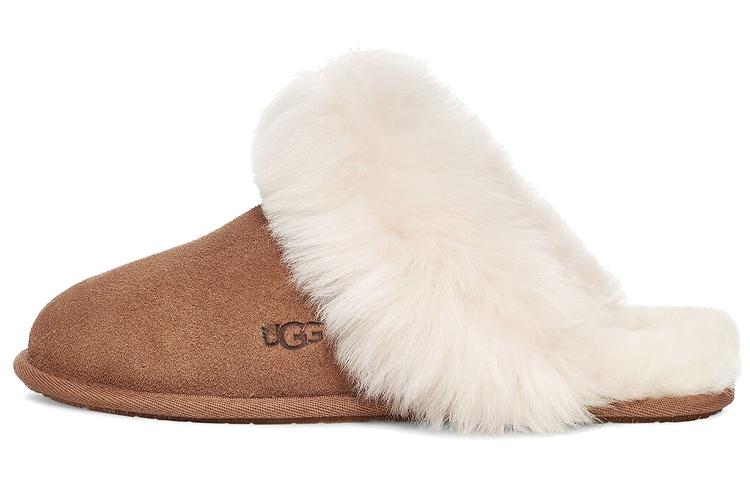 UGG Plush Fleece Lined Comfortable Home Slippers Chestnut 1122750-CHE 36