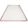 Large Rectangular White Plush Long-Pile Carpet for Living Room or Bedroom