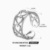 Stainless Steel Zircon Ring with Star Pattern Popular Hip-Hop Simple Metal Ring Luxurious Jewelry Party Gift From Europe America