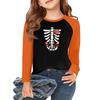 Girls Long Sleeve Halloween Day T Shirts Kids Fall Tops Crewneck Basic Tees 5-14Y