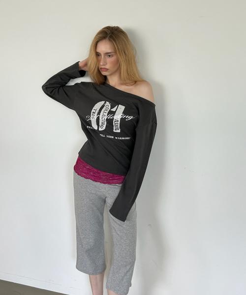 ASURA Collecting 01 One Shoulder T (Charcoal)