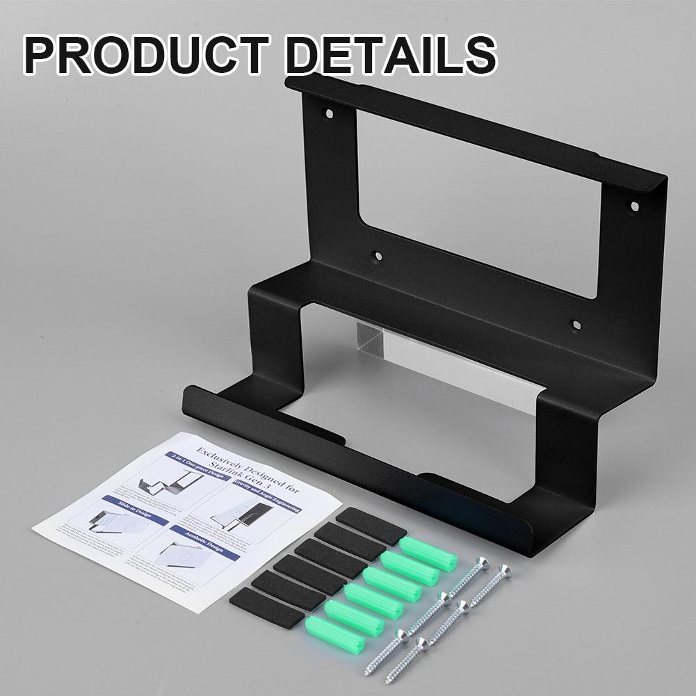For Starlink Gen 3 Router Mount 2 in 1 Router Wall Mount and Power Supply Holder Stability Wall Holder for Home Office