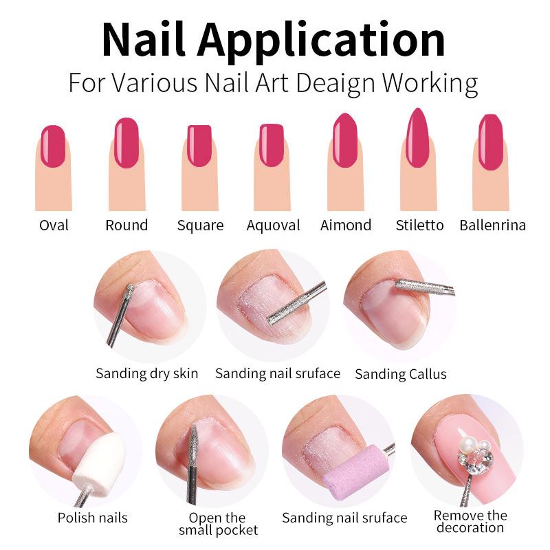 Mini Elektrisches Nagelfeilen-Set mit 30 Schleifköpfen