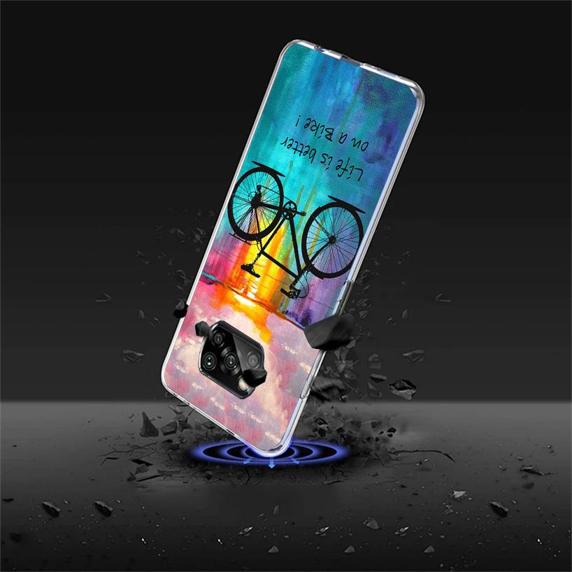 Bicycle Bike Sport Phone Case For Xiaomi Poco X7 X6 X5 Pro F7 Ultra Redmi 15C 15 13C 13 12C 12 10 10A 10C 9 9A 9C 9T Cover Poco