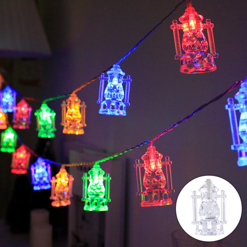 

Ramadan Lights Decor, 10Ft 20 LEDs Oil Lamp String Light Battery Operated Fairy Lights Ramadan Kareem Eid Mubarak Decor for Home Eid Al-Fitr Party 1pc разноцветный