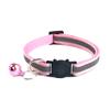 Pets Dog Bell Night Safety Reflective Collar Cat Head Buckle Necklace Neck Strap