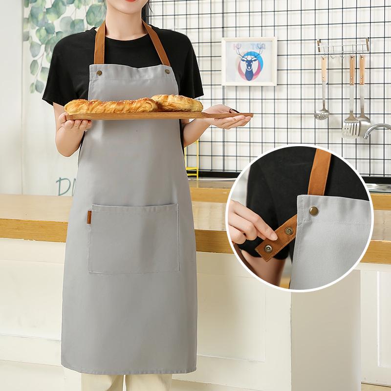 

Скандинавский холщовый фартук с логотипом на заказ для мужчин и женщин - Стильная кухонная униформа и униформа для магазина молочного чая
