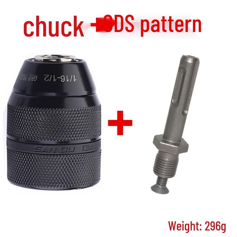 All-Metal 1/2-20UNF Three-Jaw Chuck for Electric Screwdriver, Hammer, and Wrench (2-13mm).