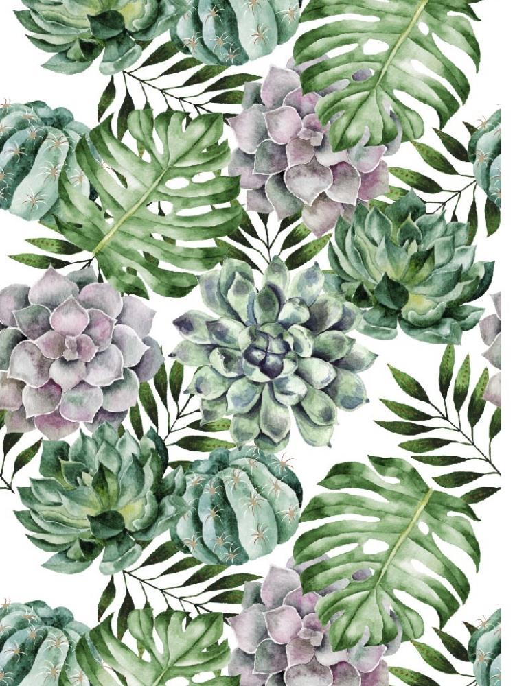 1pc Tropical Succulents Peel & Stick Wallpaper  Waterproof Removable Self-Adhesive Palm Leaf Contact Paper for Wall Decor