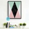 Modern Geometric Triangles Mountain Canvas Painting Minimalist Diamond Shape Art Poster Living Room Decor Wall Picture