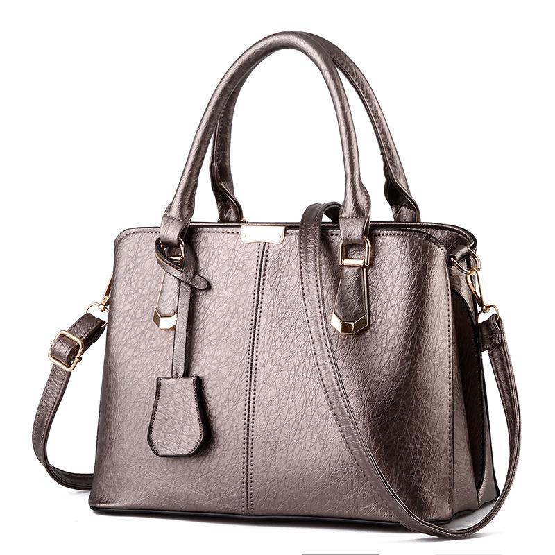Women's bag generation leather large-capacity locomotive bag high-end simple platinum handbag